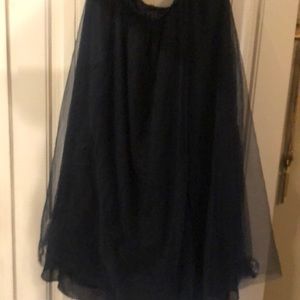 Navy blue tulle skirt